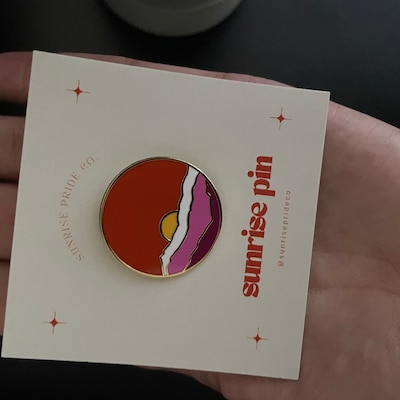 Lesbian Pin Subtle Lesbian Pride Sunrise Enamel Pin - Etsy