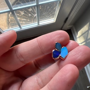 Customer photo from Sign in with Apple user, Raw Australian Opal Cluster Stud Earrings