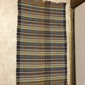 Handwoven Machine Washable Rag Rug Placemats in Warm Rust, Grey, and ...