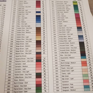 Printable DMC Thread Color Chart Tracker Inventory Sheet - Etsy