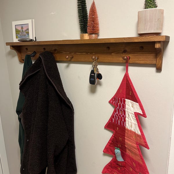 Wood Shaker Shelf, Shaker Peg Shelf, Entryway Shelf ,shaker Peg Coat ...