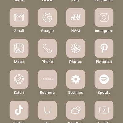 Cozy Beige iPhone Icon Set 2000 Icons With Bonus Wallpapers - Etsy