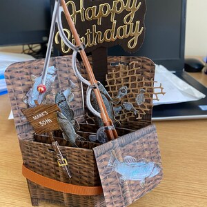 Liif Biglietto Di Auguri Pop-Up 3D Con Barca Da Pesca, Per Pensionamento, Festa Del Papà, Compleanno Uomo, Con Busta E Messaggio