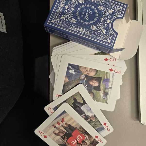 Custom playing cards with case funny christmas card deck 52 different