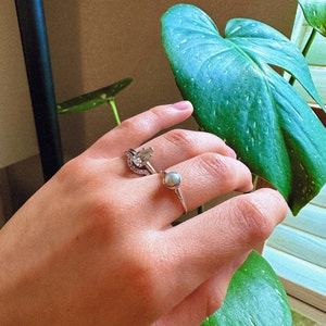 Customer photo from Maya, Dainty Raw Pearl Ring