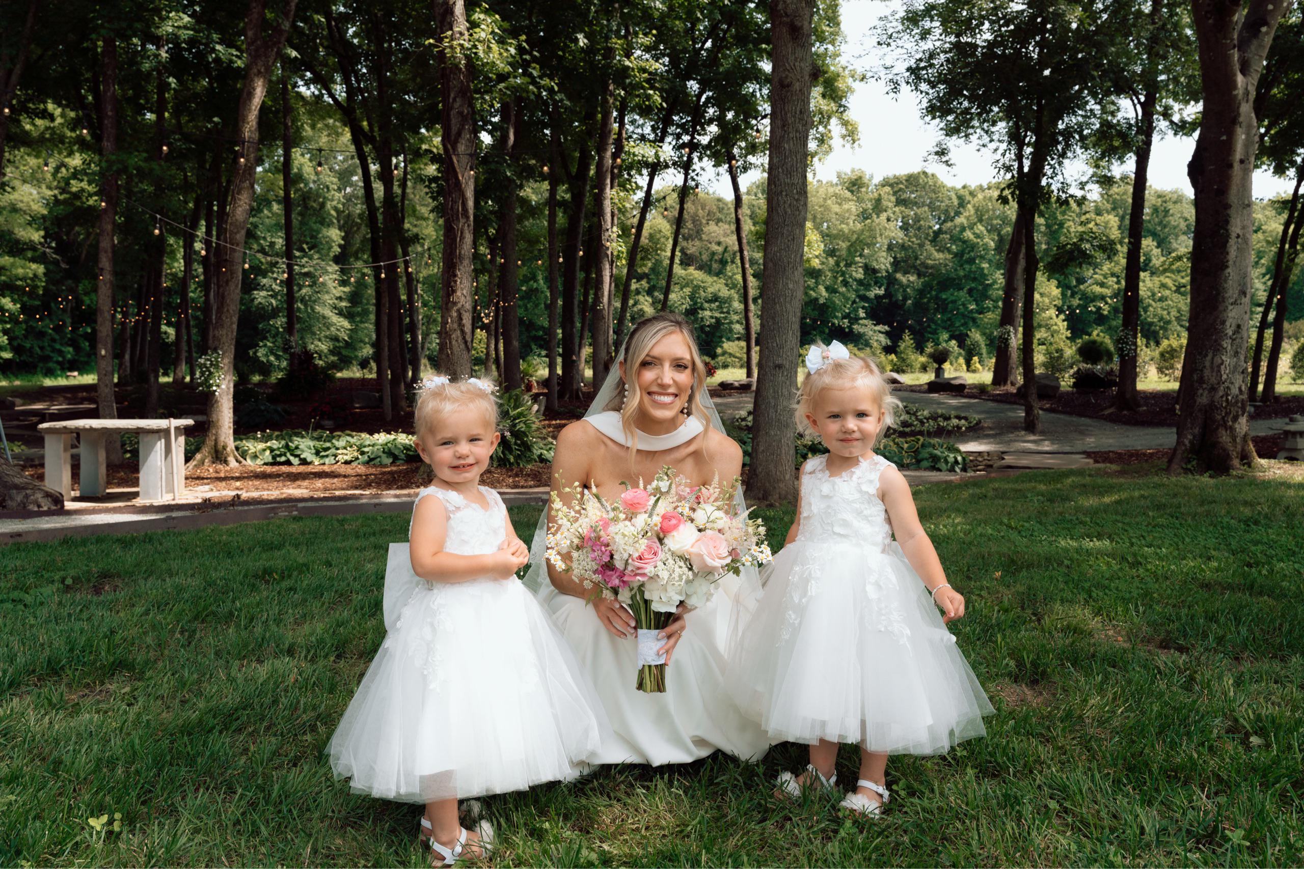 Ivory flower girl dress sheer back wedding dress bridesmaid dress kid dress No. 12