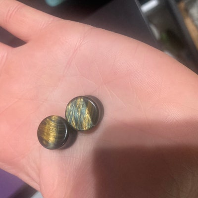 Organic Aventurine Quartz Stone Double-Sided Flare Gauges