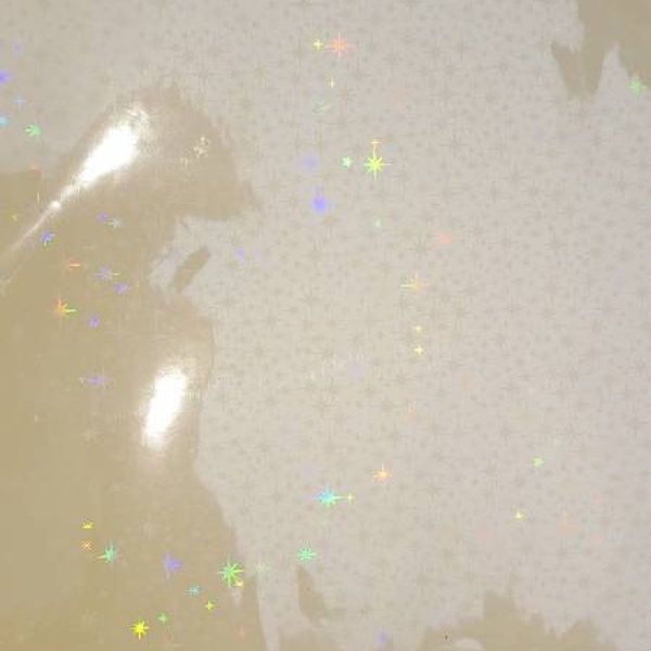 10 Pattern Holographic Transparent Self Adhesive Overlay Film A4 Sheet ...
