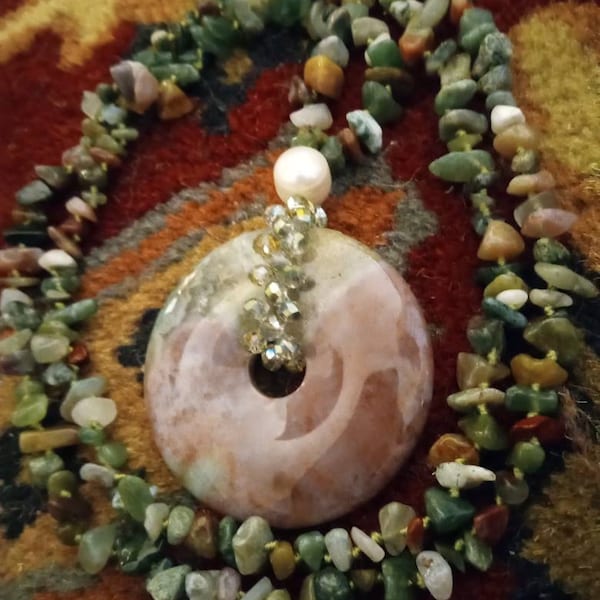 Not Your Basic Multi Stone Pendant Necklace