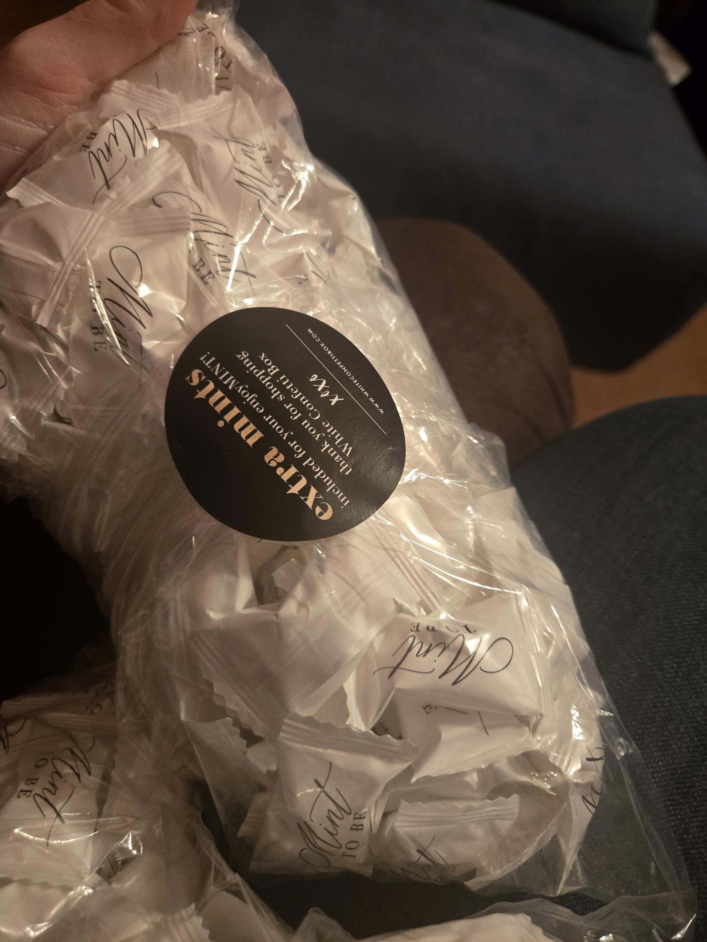 Mint To Be White Mints BULK SETS - Weiße Buttermints - Preiswertes Hochzeitsgeschenk - Einzeln verpackte Hochzeitssüßigkeiten - Hochzeitsminze