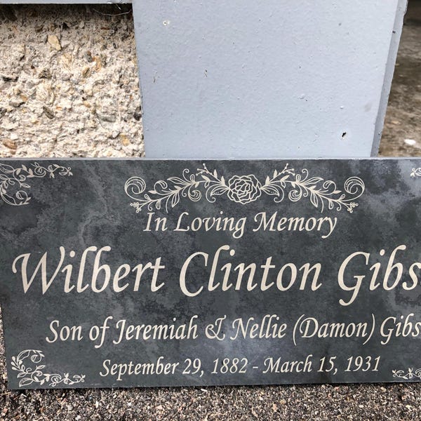 Memorial Stone Gray Slate for Mom Dad, Personalized in Loving Memory ...