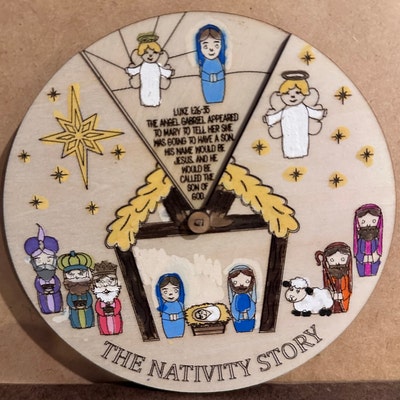 Fun Nativity Christmas Story Wheel Activity Laser Cut Digital File ...