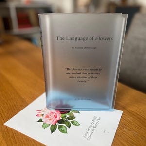Acrylic Flower Book Vase Home Décor Book Themed Gifts for Reader, Book Lover and Flower Enthusiasts