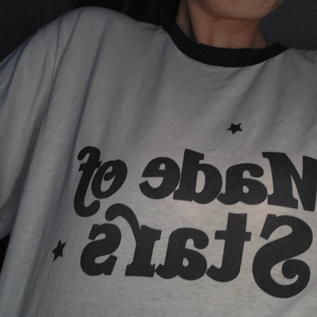 Made of Stars Ringer Tee Womens Graphic Tees / Vintage Style