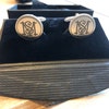 Personalised Sterling Silver Monogram Cufflinks - Engraved Custom Two ...