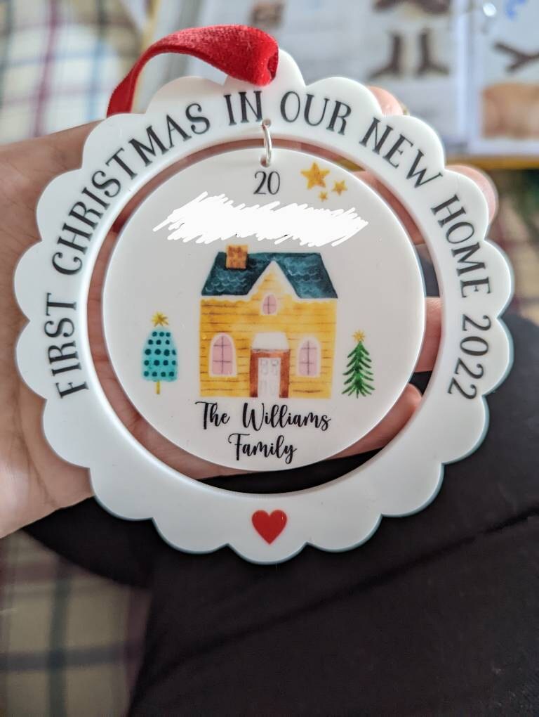 Christmas in our new home 2024, Personalised New Home Christmas Decoration, First Christmas In Our New Home Tree Ornament