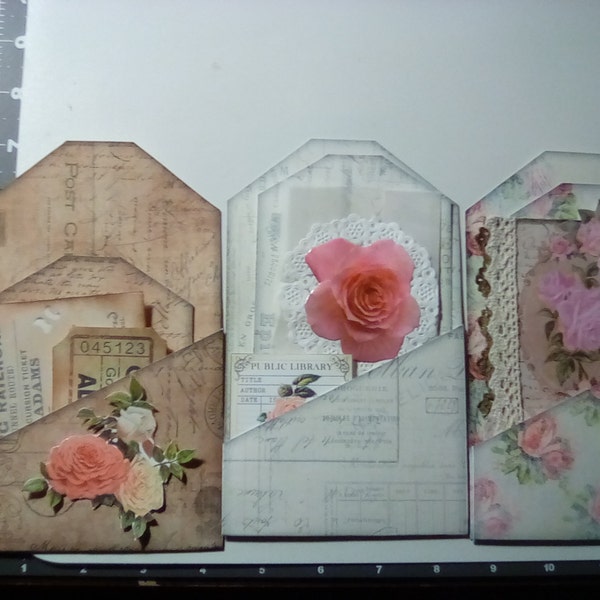 Pocket Tags, Loaded Envelope, Junk Journal Kit, Printable Ephemera ...