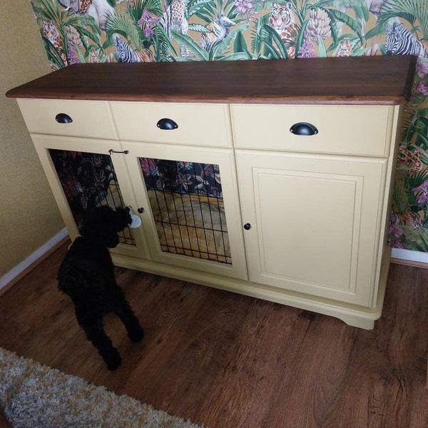 Image showcasing Unique Dog Crate Luxury Dog Crate, Puppy Crate, Dog Bed. Luxury Puppy ...