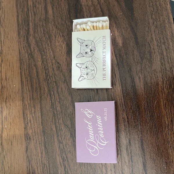 Your Own Design Wedding Matchboxes Custom Made the Perfect Match ...