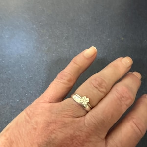 Customer photo, Four Leaf Clover Stacking Ring