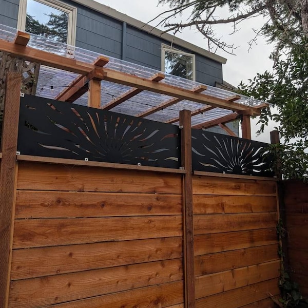 Metal Railing Topper Insert Aluminum Fence Topper Metal Railing Panel, Balcony Insert, Deck Panel ...