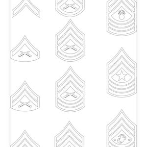 Usmc Ranks Svg USMC Enlisted Rank Insignia SVG - Etsy