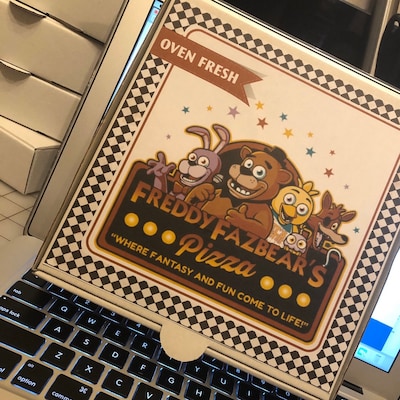 Five Night's at Freddy's PIZZA BOX Printable Birthday Bridal Shower ...