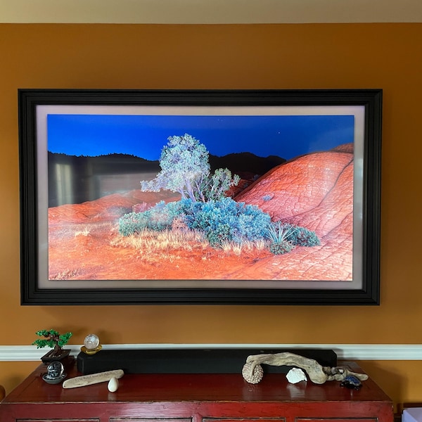 Black Tv Frame,samsung Frame Tv Bezel,custom Brand Tv Frame,wooden Tv ...