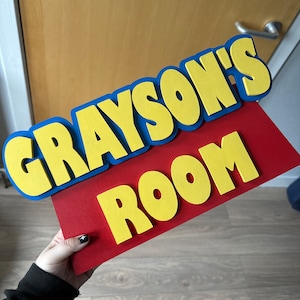 Toy Story Style Wooden Name Door / Wall Plaque / Sign - Etsy