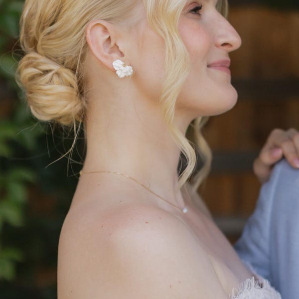 Elegant Earrings with Floral Beads main image 1