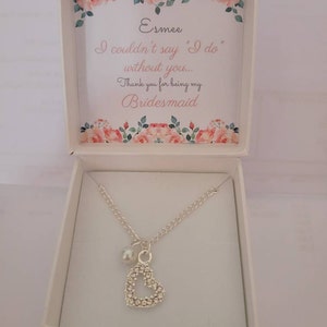 Bracciale a forma di cuore per damigella d'onore, regalo per