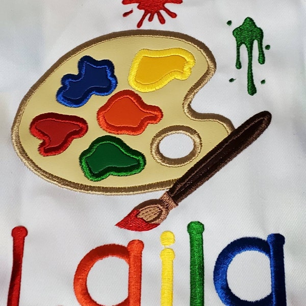 Paint Palette Applique Design ~ Instant Download - Etsy