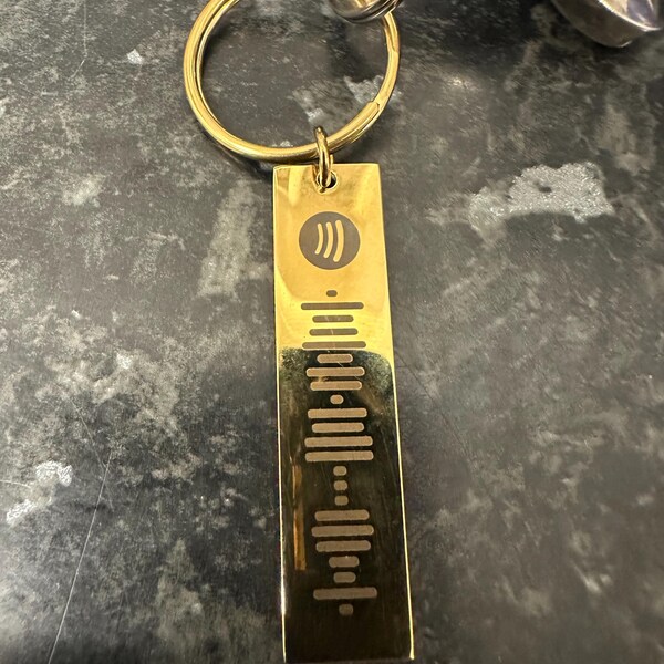 Personalised Spotify Keychain Music Scannable Keyring Personalised Gift ...