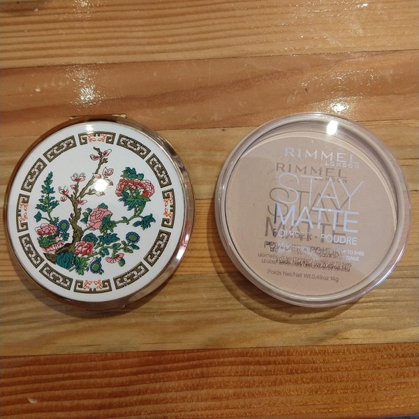 Vintage 1960s Stratton Tiger Lily Flower Enamel Convertible Powder ...