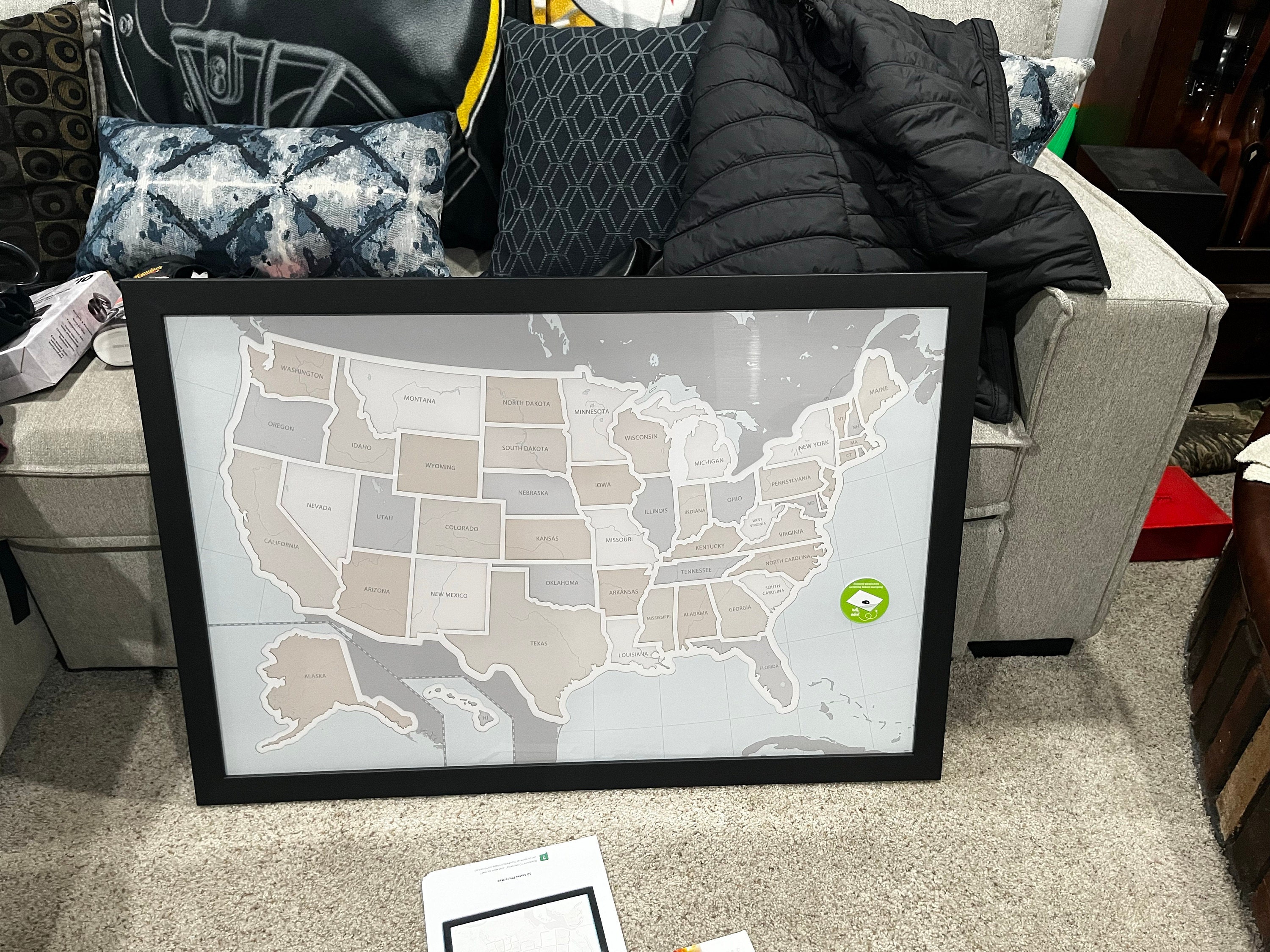 USA Photo Map - 50 States Travel Map Gift
