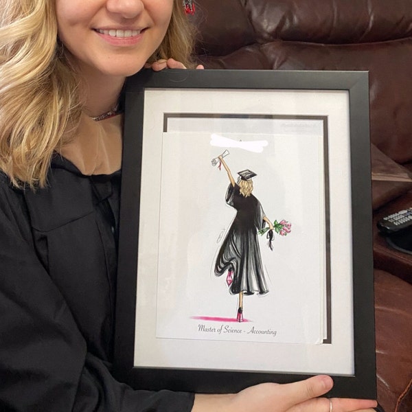 Scroll and Roses - Customizable Graduation Gift | Editable Digital Art ...