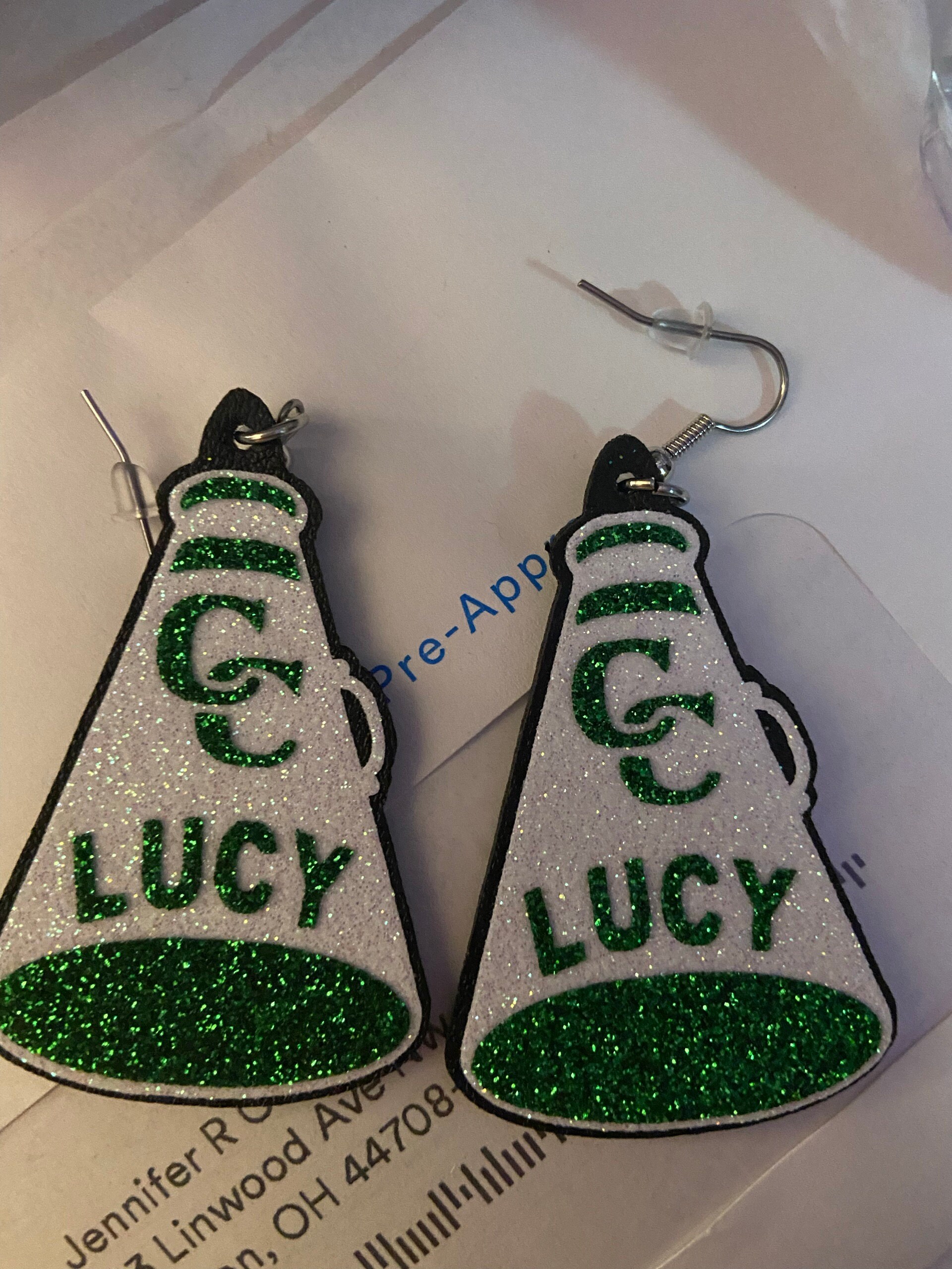 Custom Cheer Earrings Megaphone Earrings