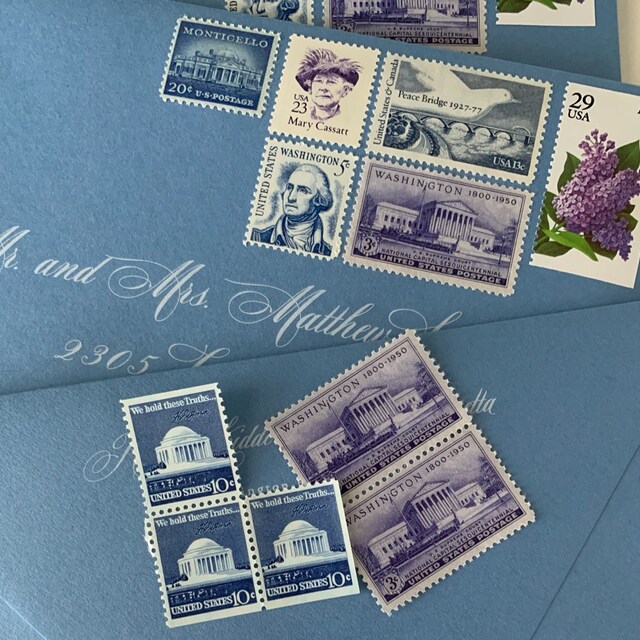 ジョージワシントン5セントブルー米国郵便1962年使用済切手 ジョージワシントン5セントブルー米国郵便1962年使用済切手