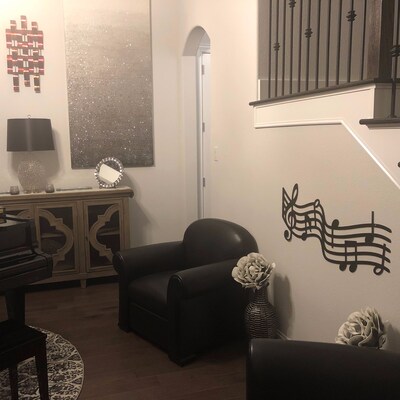 Metal Music Staff Wall Art 16 to 38 Inches Wide - Etsy