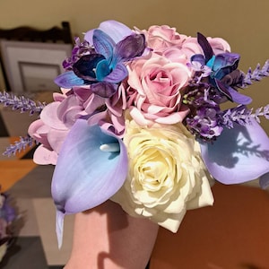 24 Fiori Artificiali Di Lavanda Con Stelo Lungo – Rose Viola In Seta, Bouquet Per Matrimoni, Centrotavola, Decorazioni, Altezza 50 Cm - 2
