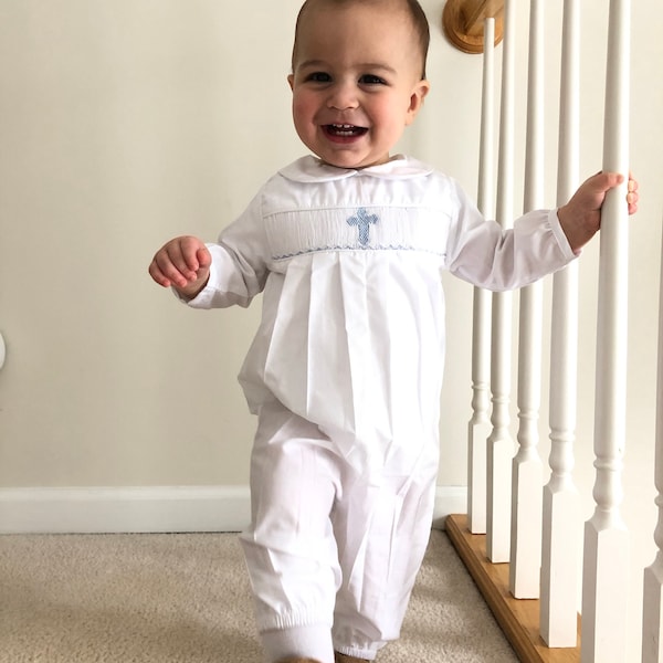 Boys Christening Outfits -christening Romper - Baptism Outfits for Boys ...