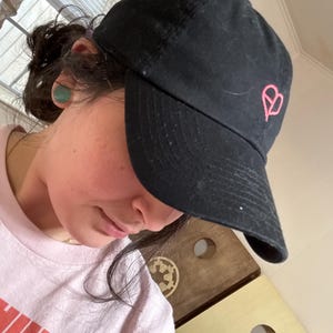 BLACKPINK Logo Heart Embroidered Hat - Premium Quality BLACK PINK