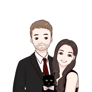 Custom Couple Portrait Cute Cartoon Anime Caricature Family - Etsy Custom Couple Portrait Cute Cartoon Anime Caricature Family - Etsy