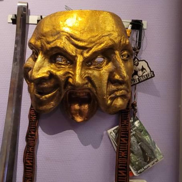 Maschera Veneziana,tre Facce Della Commedia Dell'arte - Etsy