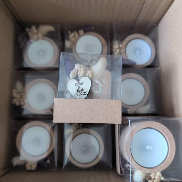 50 PCS Personalized Candle Wedding Favor, Wedding Favors for Guests in ...