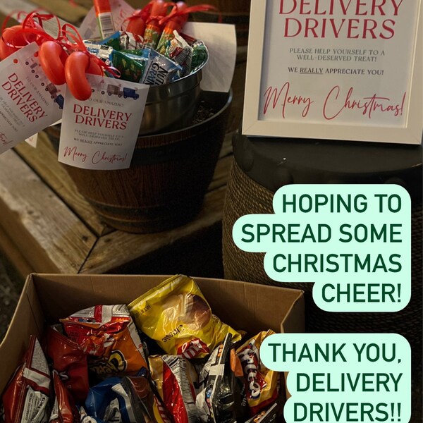 Delivery Driver Snack Sign | Thank You Delivery Drivers | Take A Snack ...