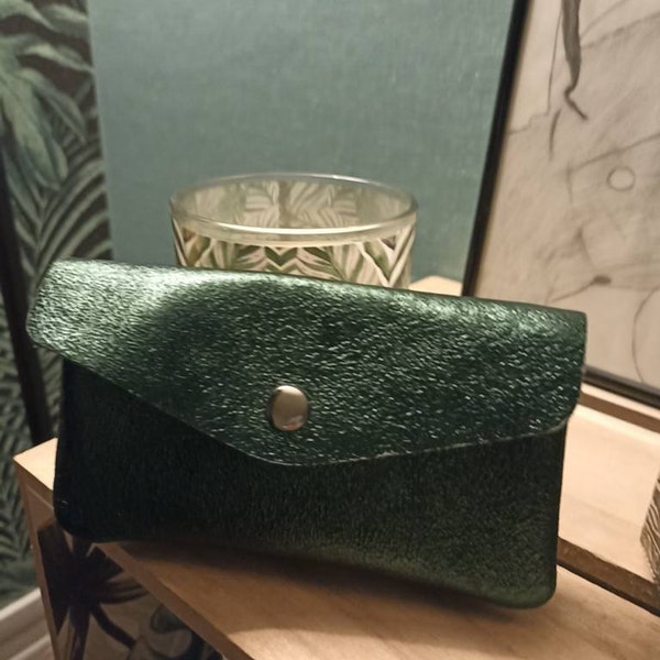 Porte-monnaie Tendance En Cuir Véritable Pour Femme - Violet - Fabriqué En Italie - Neuf Avec étiquettes