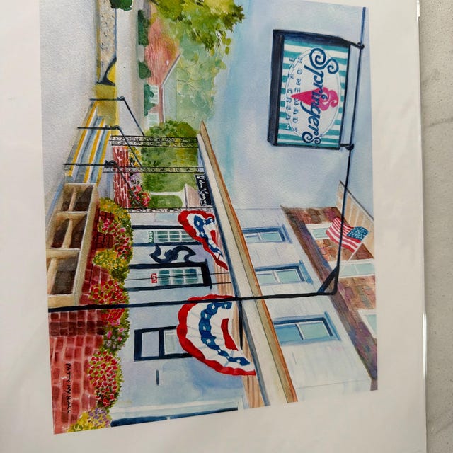Springers Ice Cream Hand Signed Frameable Print in Stone Harbor
