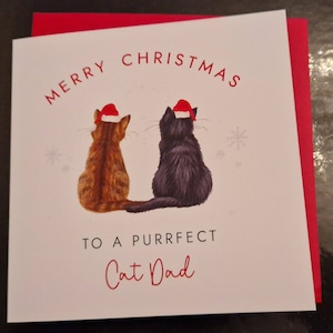 Joyeux Noël Chat Carte De Voeux A6 - Paquet De Cartes De Noël Chat - Cartes De Noël Rigolotes - Du Chat - Carte De Noël De Petit Chien - Carte De