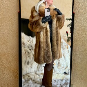 フォックスファーコート（レッド）｜レディースロング冬コート